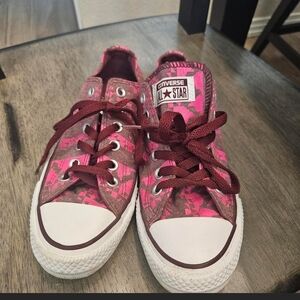Converse Burgundy and Pink High-Tops